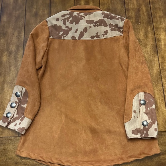 Cowhide print top. Super cute! Worn only once. - Picture 2 of 4